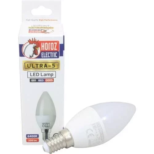 Horoz Ultra 5W Led Ampül E14 İnce Duy (Beyaz) - Koşar Ticaret