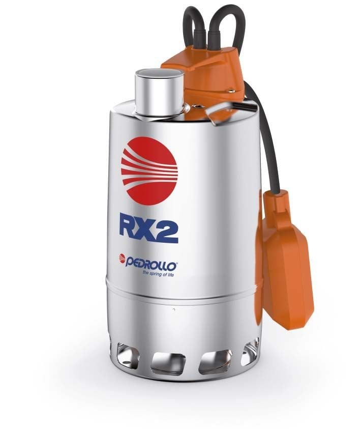 Pedrollo RXm 3/20 Flatörlü Full Paslanmaz Drenaj Dalgıç Pompalar Monofaze (220V) 9 mss 10.8 m³/h - Koşar Ticaret
