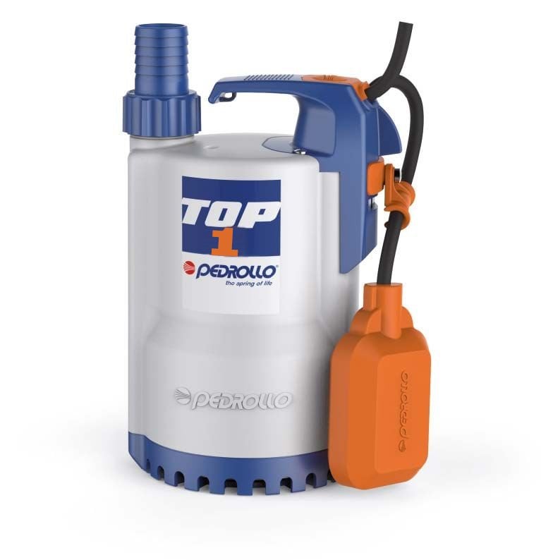 Pedrollo TOP-1 Flatörlü Plastik Gövdeli Drenaj Dalgıç Pompa 7 mss9,6 m³/h - Koşar Ticaret