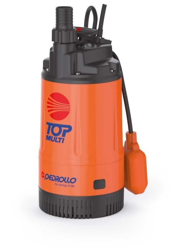 Pedrollo TOP MULTI 2 Flatörlü Plastik Gövdeli Drenaj Dalgıç ve Keson Kuyu Pompası 42 mss 4.8 m³/h - Koşar Ticaret