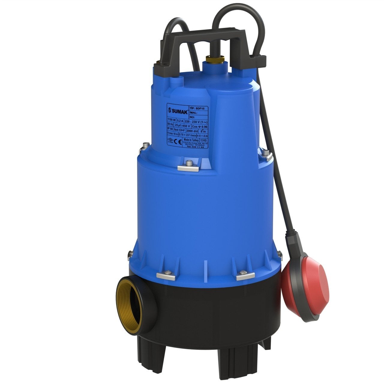 Sumak SDF 15 Foseptik Dalgıç Pompa 220 Volt 1.5 Hp - Koşar Ticaret