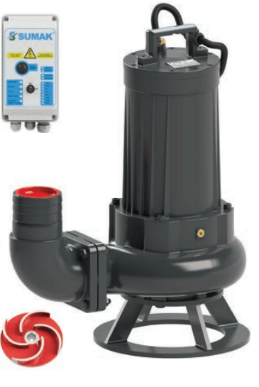 Sumak SDTV 100/4 Foseptik Dalgıç Pompa Trifaze 380V 10 Hp - Koşar Ticaret