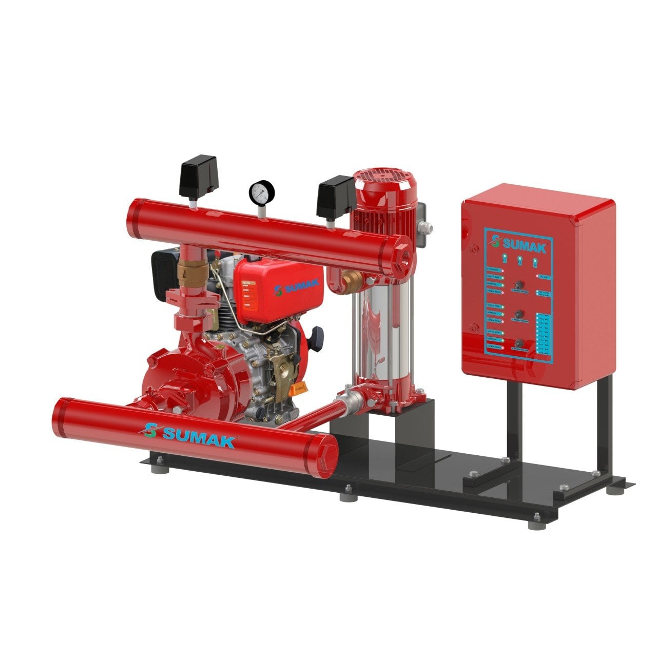 Sumak SMKT 750/2 DJY Elektrikli + Dizel Yangın Grupları - Koşar Ticaret