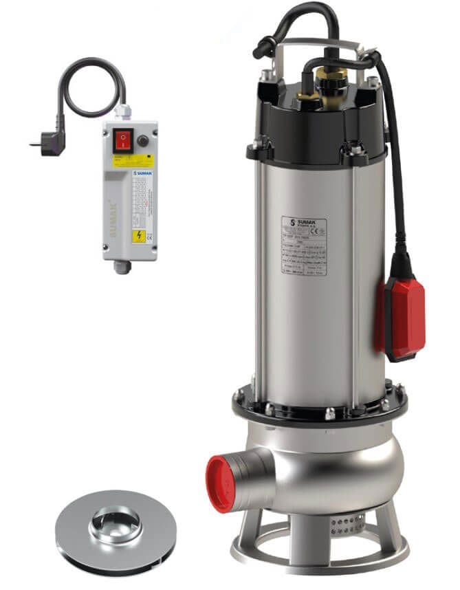 Sumak SDF 20/2 İNOX Komple Paslanmaz Kirli Su Dalgıç Pompa 220 Volt 2.2 Hp 16.5 Mss - Koşar Ticaret