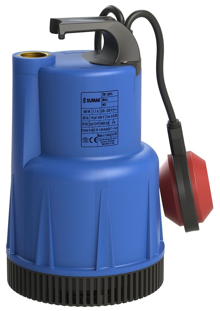 Sumak SDF 300 Drenaj Dalgıç Pompa Monofaze (220V) 0.33 Hp - Koşar Ticaret