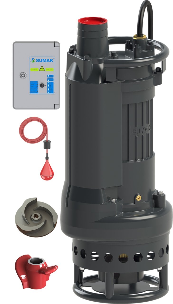 Sumak SDT 75/3 C Karıştırıcılı Çamur Suyu Dalgıç Pompa Trifaze (380V) 7.5HP - Koşar Ticaret