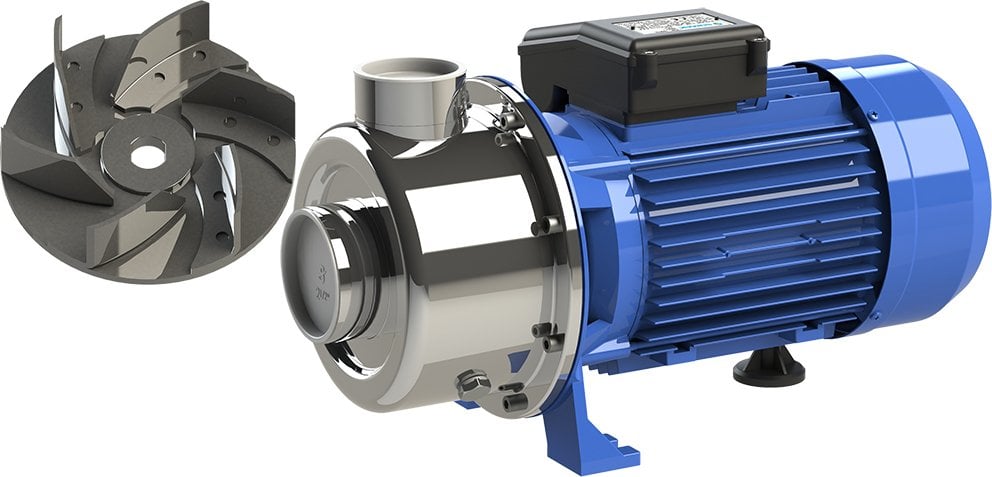 Sumak SMİNOX/A-220/2T Paslanmaz Santrifüj Pompa Açık Fanlı 380V 2.2 Hp - Koşar Ticaret