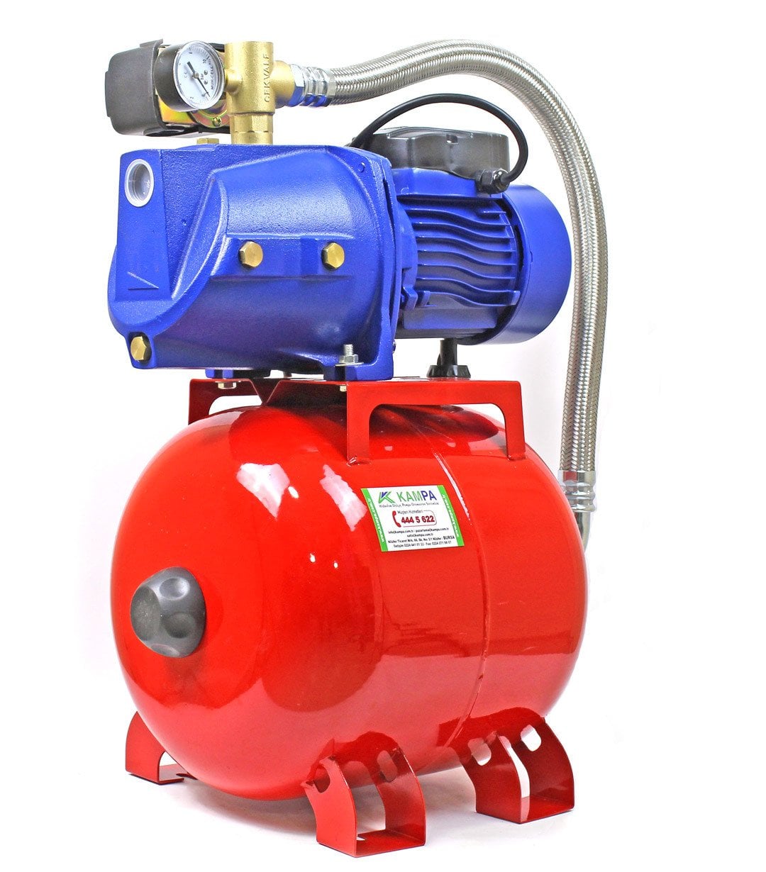 Winpo WNP 100 4 Kat 4 Daire Hidrofor, 24 Litre Yatay Tanklı Hidrofor, Ev Tipi Hidrofor - Koşar Ticaret