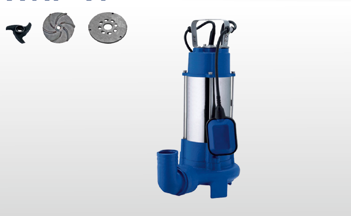 Winpo V 1100 D (F) Flatörlü Bıçaklı Foseptik Drenaj Dalgıç Pompa 10mss21m³/h Monofaze(220V) - Koşar Ticaret